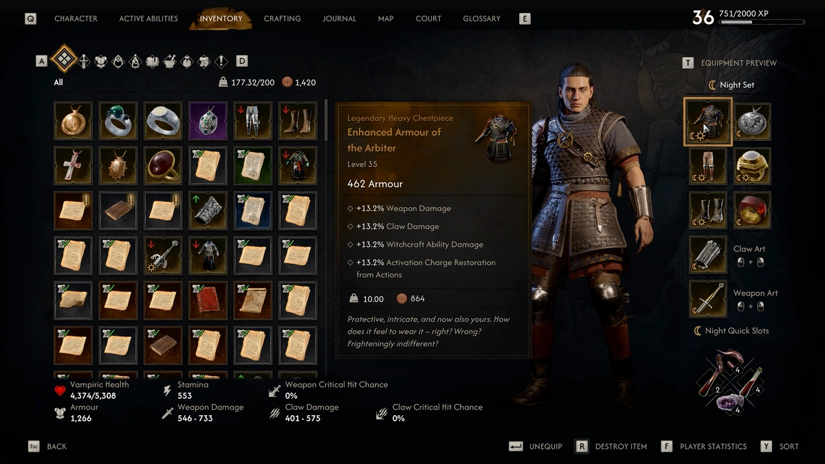 The Blood of Dawnwalker Arbiter Shin Guards for One Shot Build