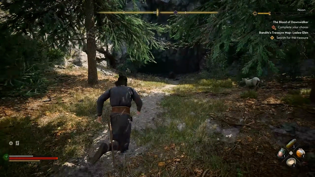 The Blood of Dawnwalker bear encounter treasure route