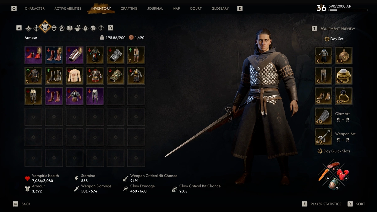 The Blood of Dawnwalker claw special attacks require bracers