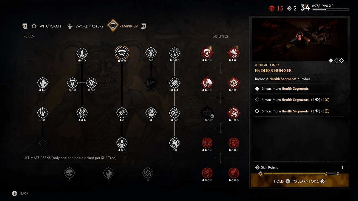 The Blood of Dawnwalker Closing Wounds and Blood Theft skills