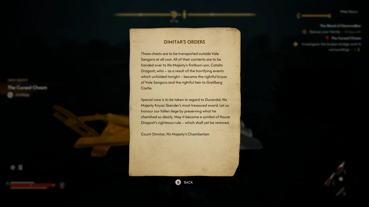 The Blood of Dawnwalker Cursed Chasm mission location