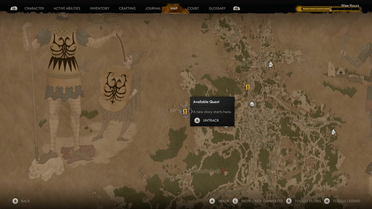 The Blood of Dawnwalker Durandal location near the collapsed bridge