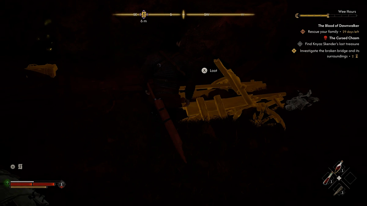 The Blood of Dawnwalker Durandal treasure location inside the chasm