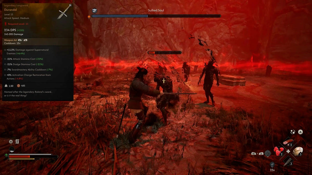 The Blood of Dawnwalker Durandal weapon stats and abilities