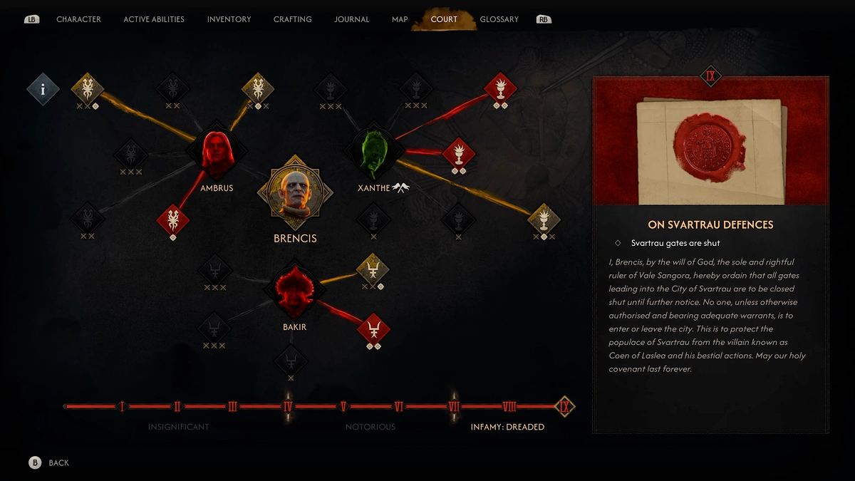 The Blood of Dawnwalker guards attack on sight at high Notoriety