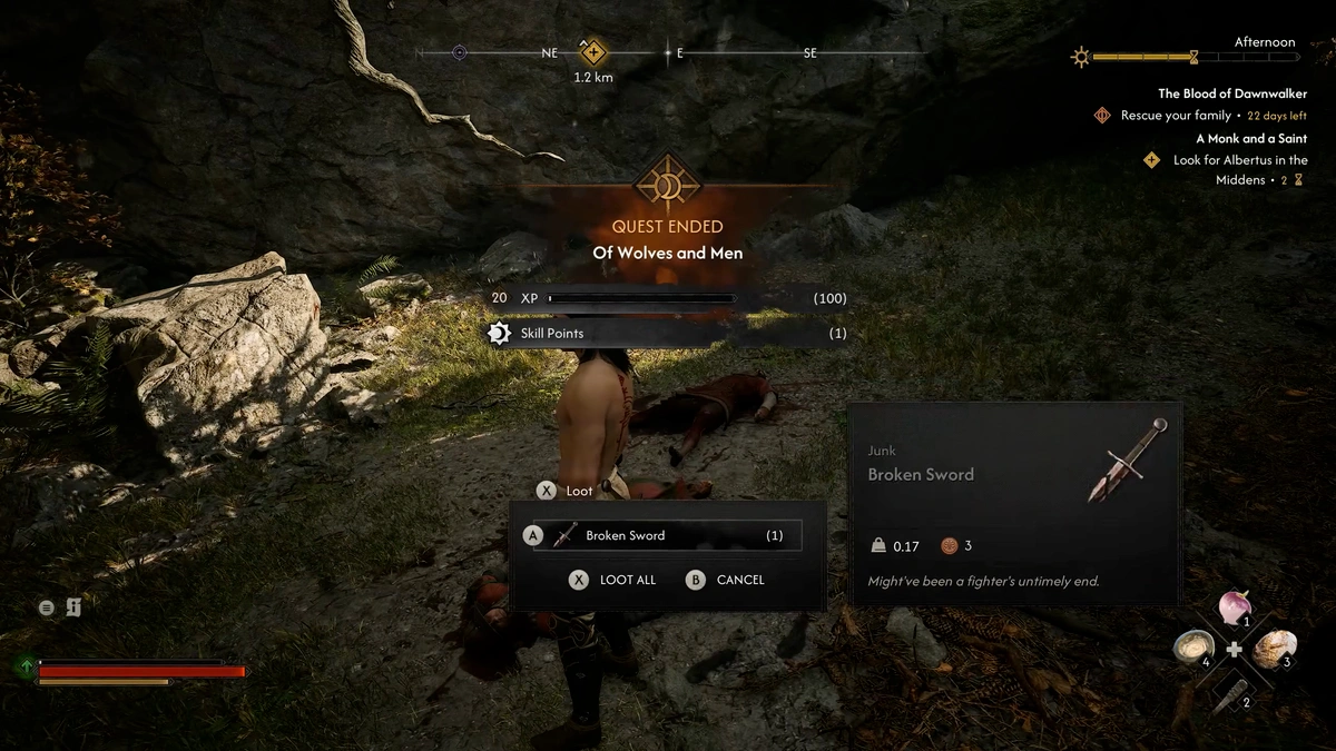 The Blood of Dawnwalker Isbrand Armor Set mission starting location