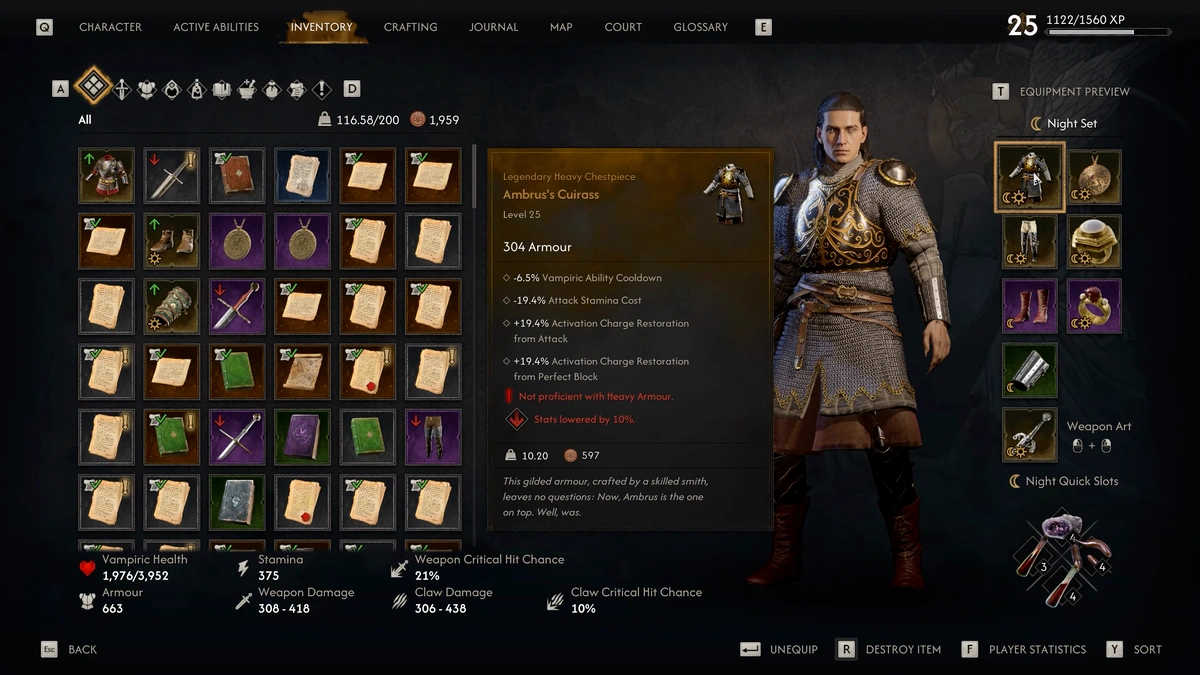 The Blood of Dawnwalker Isbrand Armor Set legendary equipment reward location