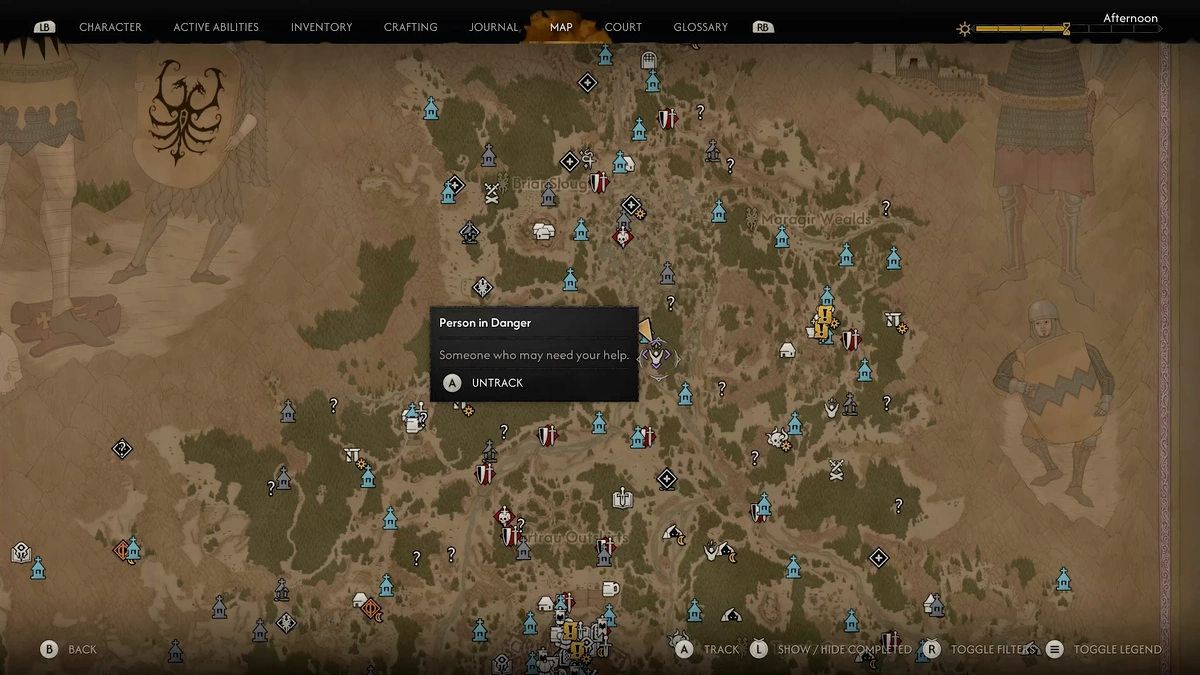 The Blood of Dawnwalker Person in Danger map icon