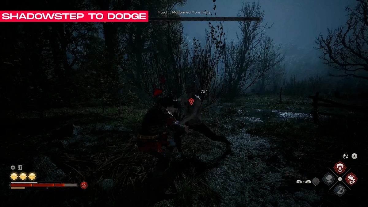 The Blood of Dawnwalker Shadowstep against red enemy attacks