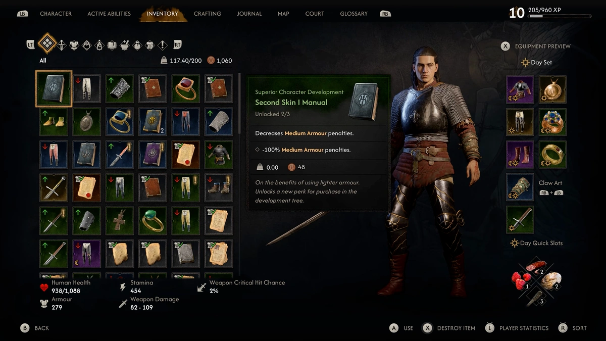 The Blood of Dawnwalker Second Skin Manual activation in inventory