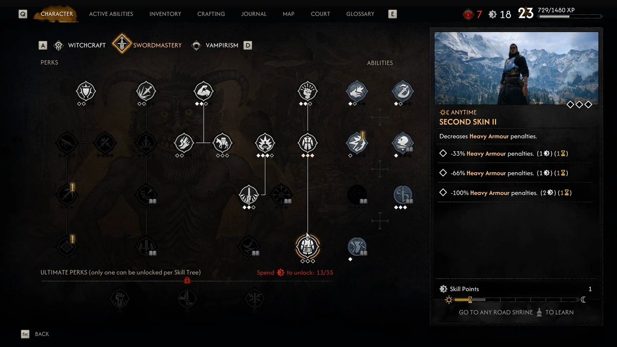 The Blood of Dawnwalker Second Skin I and Second Skin II armor training