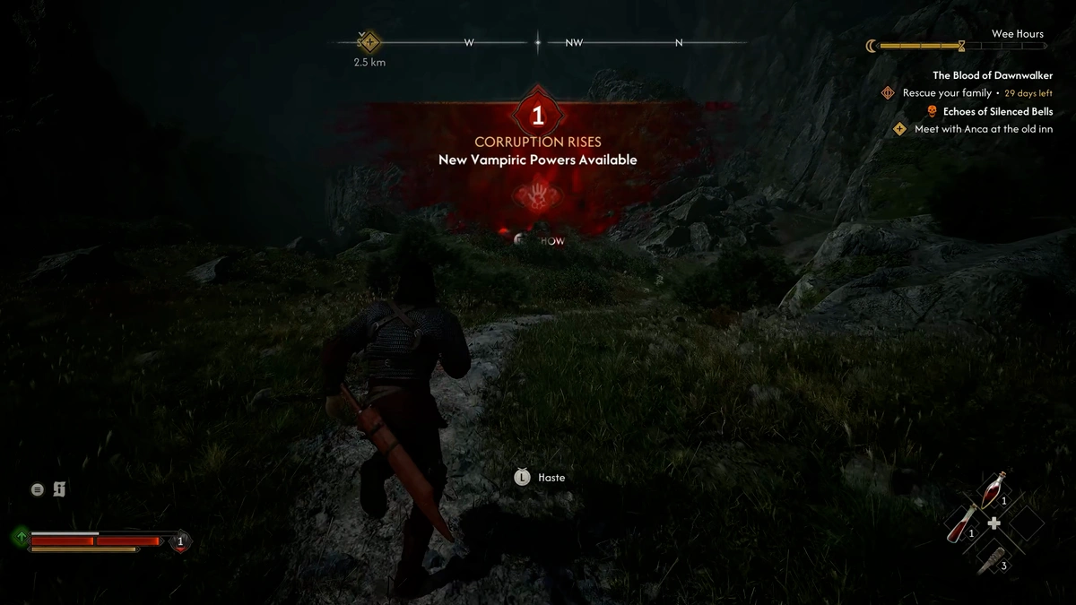 The Blood of Dawnwalker Shape Shift ability unlock for faster movement
