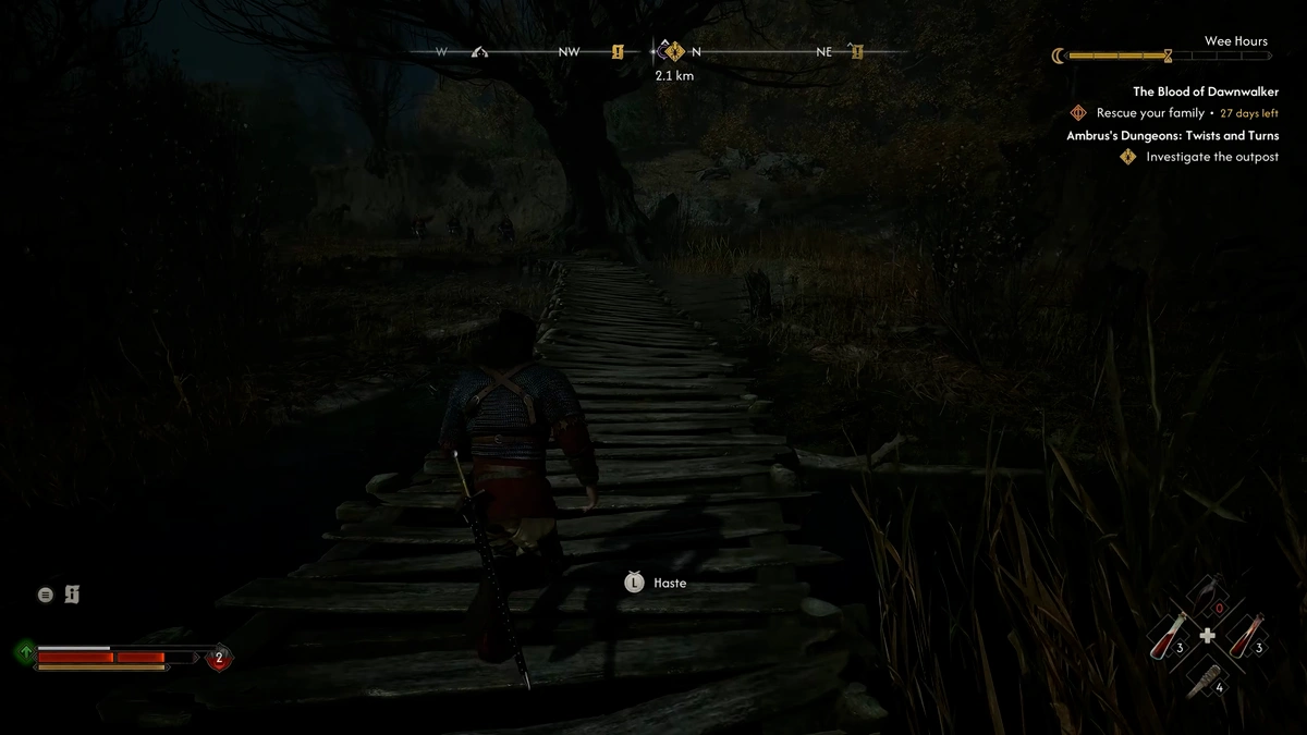 The Blood of Dawnwalker route to the Knightly Ring island location