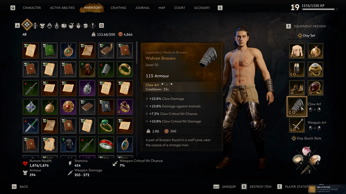 The Blood of Dawnwalker Wolven Bracers stats and bonuses